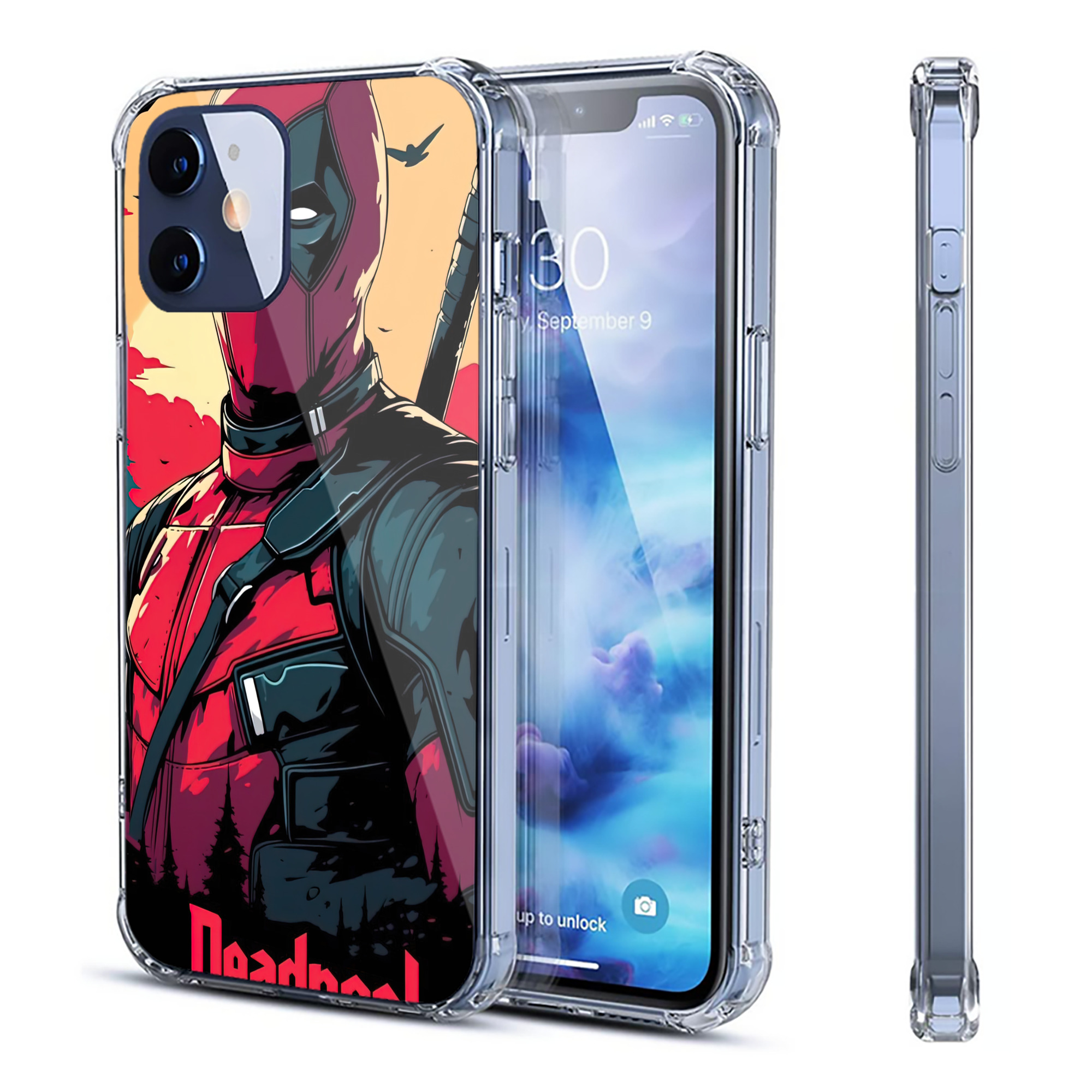 （画像用） Deadpool デッドプール 【iPhone 12シリーズ対応】透明スマホケース（クリアソフトケース）